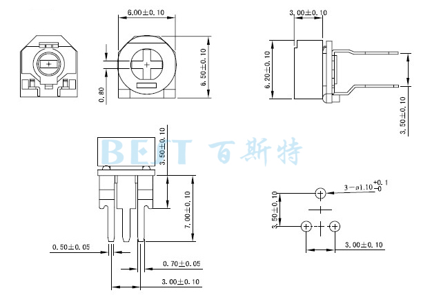 陶瓷可調(diào)電阻RM065G-V8