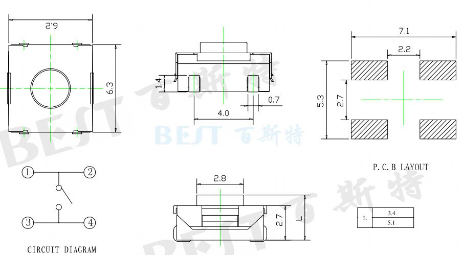 輕觸開關(guān)TS-1047